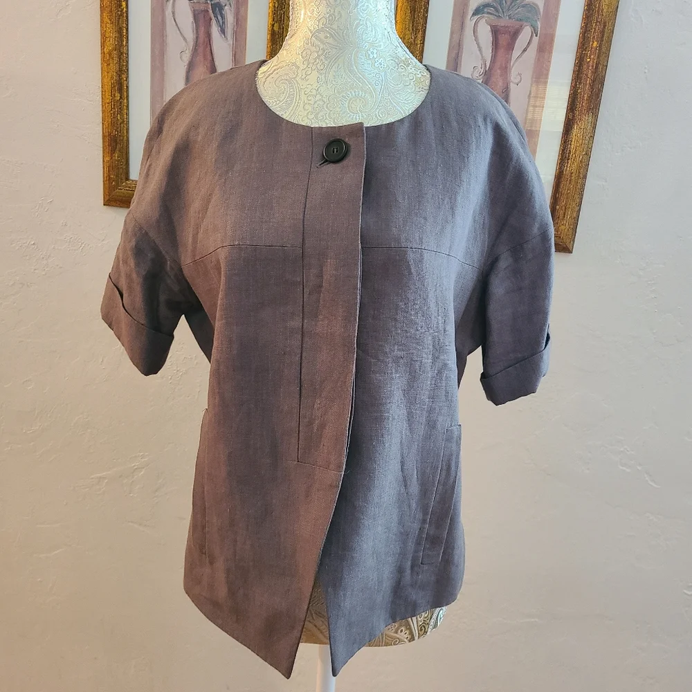 J. Crew Tailored Maybelle Linen Jacket Size 10 - Picture 1 of 6